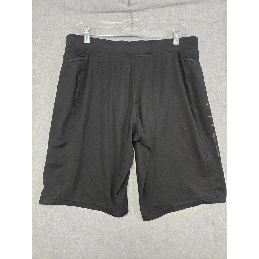 Hylete Mens M Black Training Shorts CrossFit Gym Performance Zip Pockets